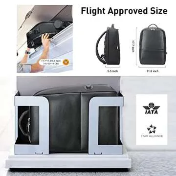 BOPAI Anti-Theft Executive Business Professional Backpack Men 15.6 Inch Laptop with Bottle Holder USB Charging Travel Work Multi Functional Office Computer Smart Rucksack Exclusive in Black Waterproof