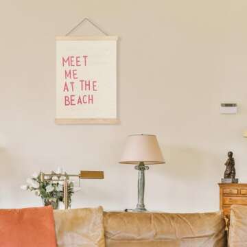 LUVADIAN Beach Wall Decor - Pink Coastal Aesthetic Art