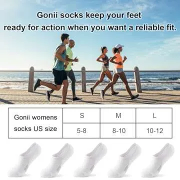 Gonii Womens No Show Socks Athletic Ankle Socks Cushioned Running Low Cut 5 Pairs White