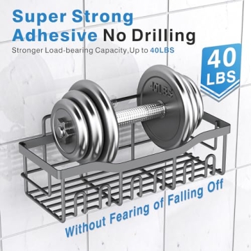 Shower Caddy 5 Pack Adhesive Organizer for Bathroom