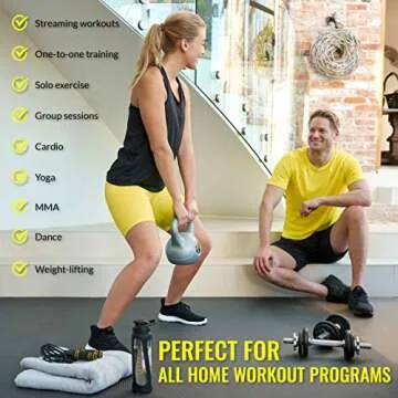 ActiveGear Large Exercise Mat for Home Workout | Workout Gym Flooring for Home Gym | Rubber Workout Mat - 6 x 4 ft Black