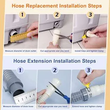 MyLifeUNIT Universal Washing Machine Drain Hose Extension Kit