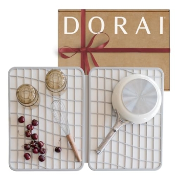 Dorai Home Large Dish Pad 40% More Drying Space | Eco-Friendly Stone Drying Mat for Kitchen Counter ...