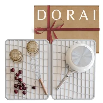 Dorai Home Large Dish Pad 40% More Drying Space | Eco-Friendly Stone Drying Mat for Kitchen Counter ...