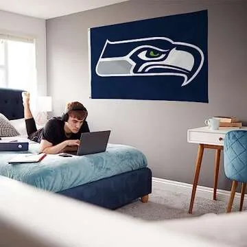 Vibrant Seahawks 3-Foot by 5-Foot Banner Flag