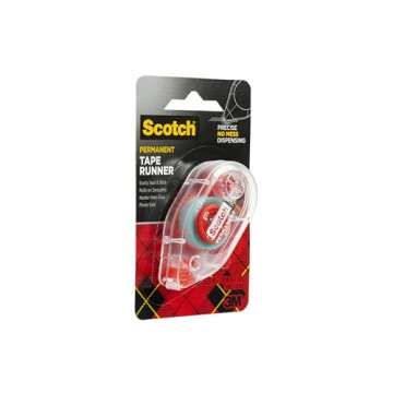 3M 6061 Scotch Double Sided Adhesive Roller - Mess-Free Crafting Tape, 3 Pack