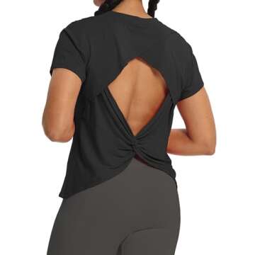 Bestisun Backless Workout Sports Tops Blending Style & Comfort
