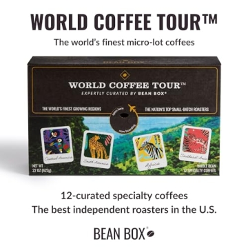 Bean Box World Coffee Tour | Specialty Coffee Gift Basket | Gourmet Coffee Gift Set | Coffee Gifts for Women and Men | Birthday Gifts for Her | Care Package | Whole Bean Coffee | 12 Piece Variety Set