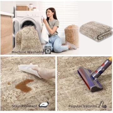 Boho Washable Door Mat 2'x3' Non Slip Stain Resistant