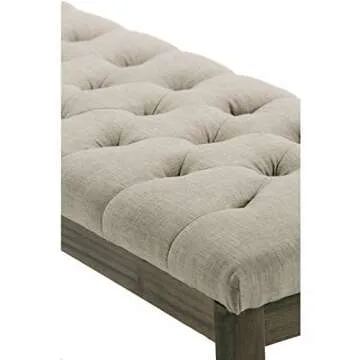 SIMPLIHOME Waverly Tufted Ottoman Bench for Living Room