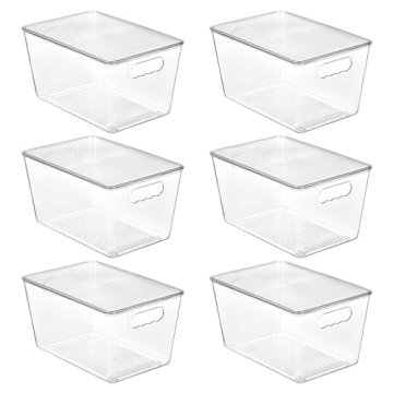 Clear Stackable Storage Bins - 6 Pack Vtopmart
