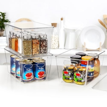 Clear Stackable Storage Bins - 6 Pack Vtopmart