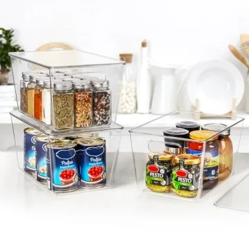 Clear Stackable Storage Bins - 6 Pack Vtopmart