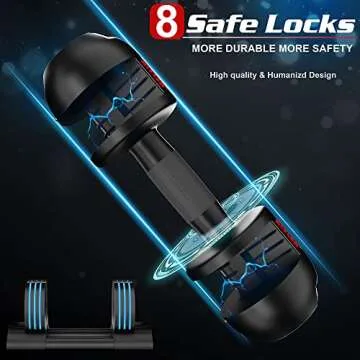 Adjustable Dumbbell Set 22lbs pair adjustable dumbbell- Perfect for Strength Training and Fitness Workouts