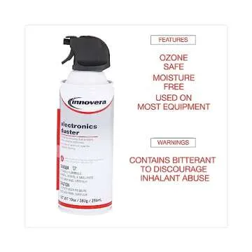 Innovera 10 oz Compressed Air Duster - Safe & Effective Cleaning