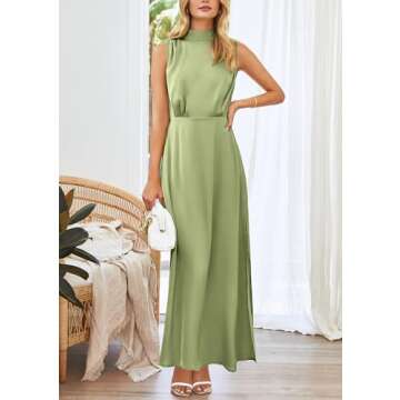 Elegant PRETTYGARDEN Satin Maxi Dress for All Occasions
