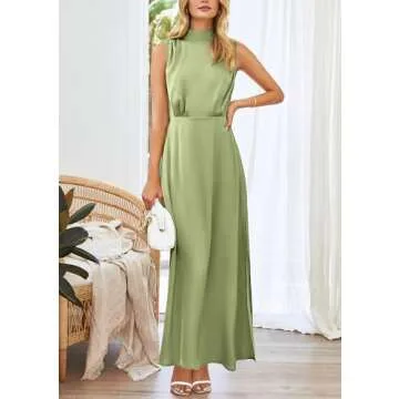 Elegant PRETTYGARDEN Satin Maxi Dress for All Occasions