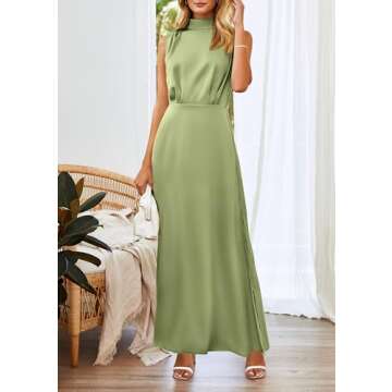Elegant PRETTYGARDEN Satin Maxi Dress for All Occasions