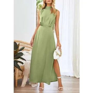 Elegant PRETTYGARDEN Satin Maxi Dress for All Occasions