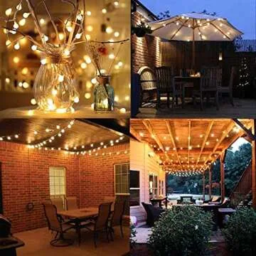 VGGFDY Globe String Lights 43ft 70 LED for Indoor/Outdoor