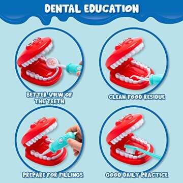 JOYIN 31Pcs Doctor Kit for Kids,Pretend Play Toys, Educational Dentist Medical Kit with Electronic Stethoscope,Doctor Role Play Costume,Durable Medical Dr Kit Toys for Boys Girls Gifts Ages 3+