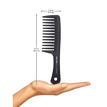 SALONSOLUTIONS Wide-Tooth Comb for Effortless Detangling