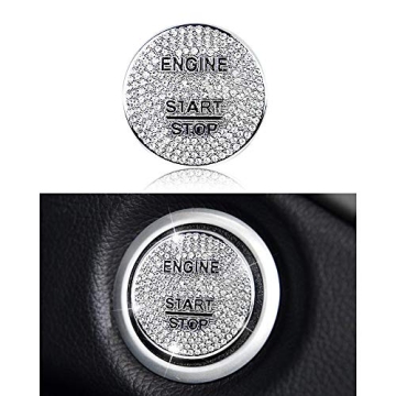 LECART Bling Start Stop Button Cover for Mercedes-Benz