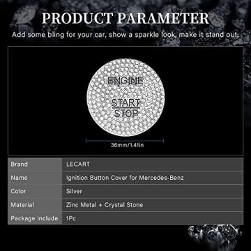 Bling Start Stop Button Cover for Mercedes-Benz Enhanced Style