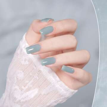 GAOY Jelly Green Gel Polish Set for Stylish Nail Art