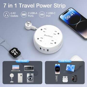 AnnTane Cruise Essentials Power Strip with USB Ports
