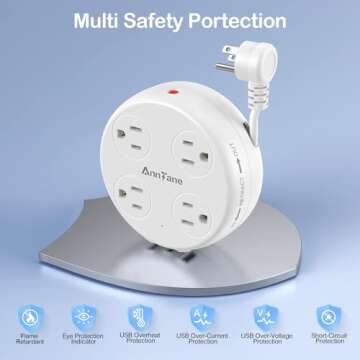 AnnTane Cruise Essentials Power Strip with USB Ports