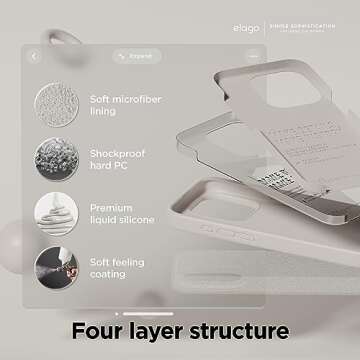 elago Liquid Silicone Case for iPhone 15 Pro Max Premium Protection