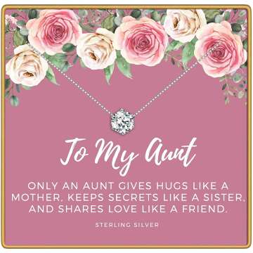Aunt Necklace 925 Sterling Silver Pendant Gift