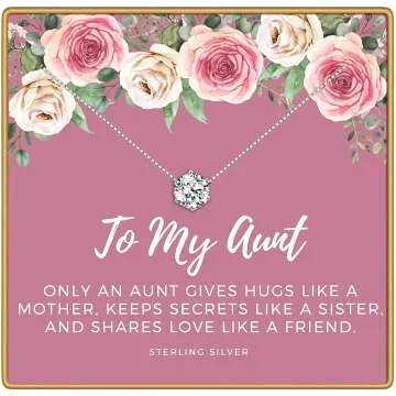 Aunt Necklace 925 Sterling Silver Pendant Gift