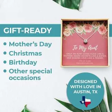 Aunt Necklace 925 Sterling Silver Pendant Gift