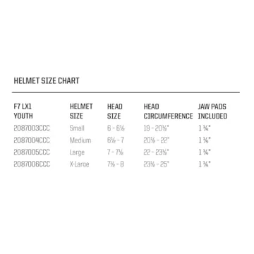 Schutt F7 LX1 Youth Football Helmet Safety Comfort Large