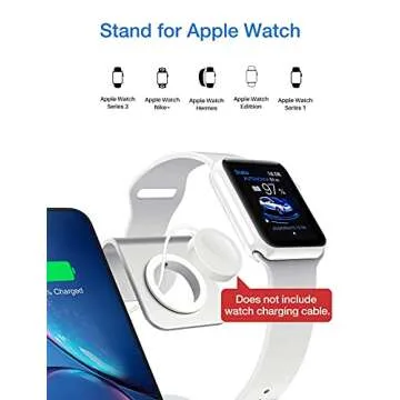 Bestand 3 in 1 Stand Holder for iPhone Mobile Phone iWatch Apple Watch and Charging Stand for Airpods Only (Patented, Airpods Charging Case Not Included)