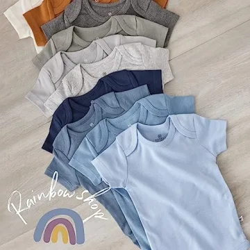 HonestBaby Organic Cotton Bodysuits for Infants 10-Pack