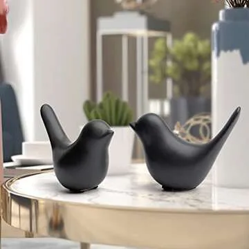 Notakia Small Birds Statues for Charming Home Decor