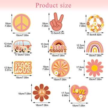 Vibrant 51 Pcs Hippie Party Hanging Swirl Decorations for Groovy Occasions