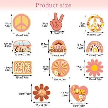 Vibrant 51 Pcs Hippie Party Hanging Swirl Decorations for Groovy Occasions