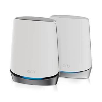 NETGEAR Orbi 5G Tri-Band WiFi 6 Mesh System | Coverage up to 5,000 sq. ft & 40 Devices