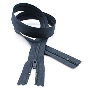 YKK 22 Inch ~ Assortment of Colors (25 Zippers) For Apparel, Bags, Sewing & Craft Projects+ Piece of Custom Zipperstop Ribbon-Made in USA