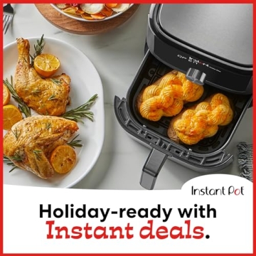 Instant Vortex Plus Air Fryer with 6 Cooking Functions
