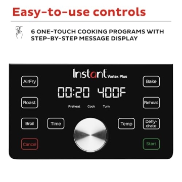 Instant Vortex Plus Air Fryer with 6 Cooking Functions