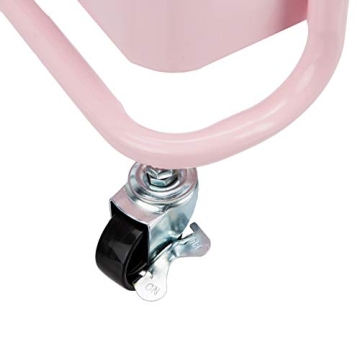 Amazon Basics 3-Tier Dusty Pink Rolling Utility Cart