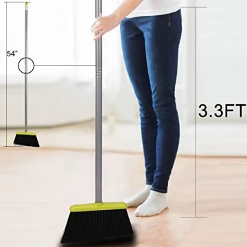 TreeLen Adjustable Broom Dustpan Set Efficient Cleaning