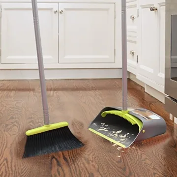 TreeLen Adjustable Broom Dustpan Set Efficient Cleaning