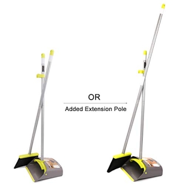 TreeLen Adjustable Broom Dustpan Set Efficient Cleaning