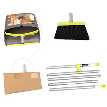 TreeLen Adjustable Broom Dustpan Set Efficient Cleaning